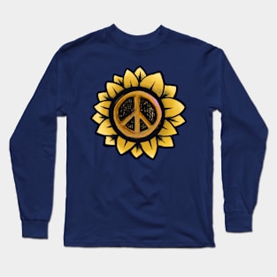 Peace Symbol Flower Love Long Sleeve T-Shirt